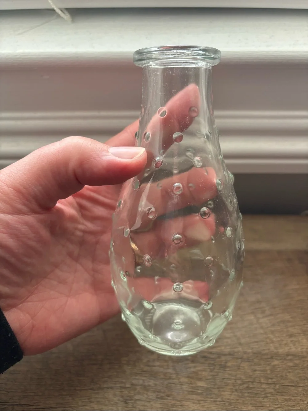 Textured Glass Bud Vase